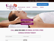 Tablet Screenshot of kaloyaskincarespa.com